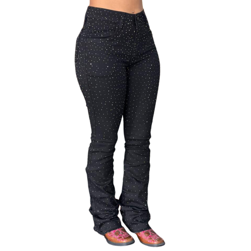 Calça Fem Tex Team Black Shine Brilho