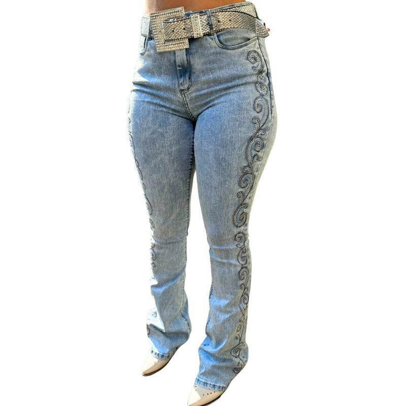Calça Jeans Feminina Consciência Strass