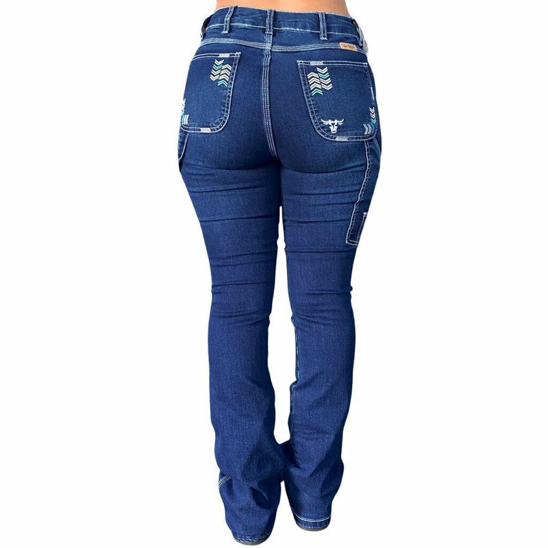 Calça Fem Tex Team Carpinteira Bordada Azul