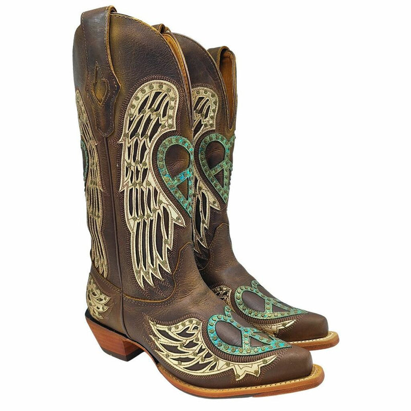Bota Texana Feminina Goyazes Dallas Tabaco