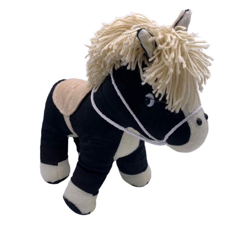 Cavalo De Pelúcia Preto Menino E Menina