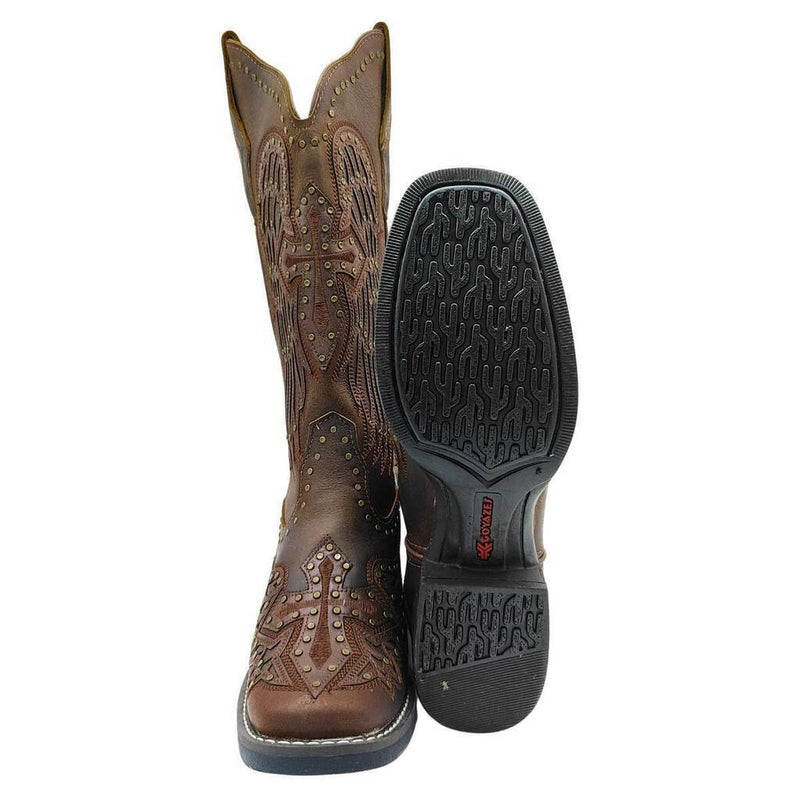 Bota Texana Feminina Goyazes Dallas Tabaco