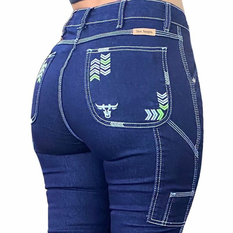 Calça Fem Tex Team Carpinteira Bordada Verde