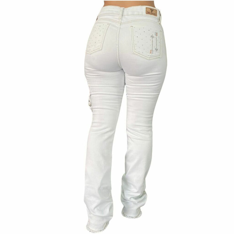 Calça Feminina Tex Team Cocar Branco