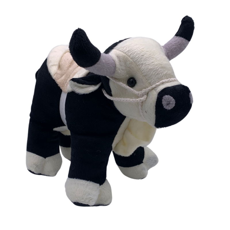 Boi De Pelúcia Preto Menino E Menina