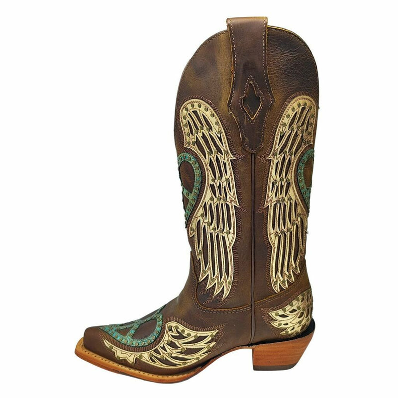 Bota Texana Feminina Goyazes Dallas Tabaco