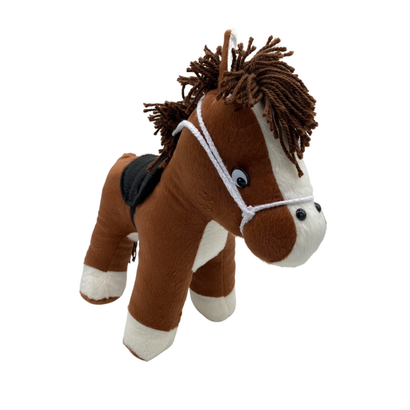 Cavalo De Pelucia Marrom Menino E Menina