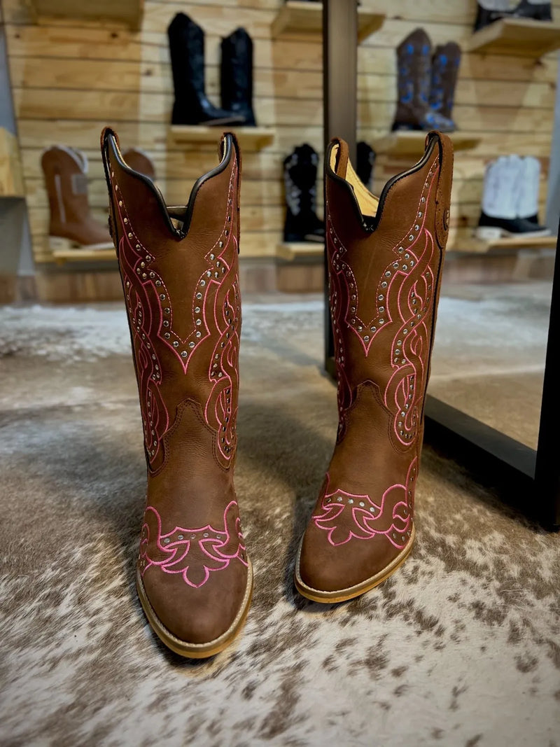 Texana Arena Horse Nescau / Bordado Rosa / Com Metais