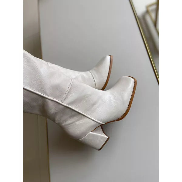 Bota Feminina Jade Off White